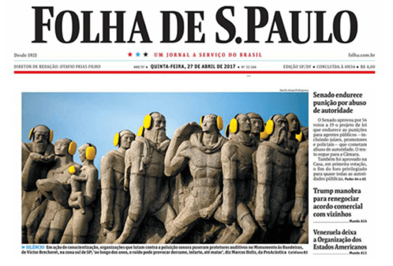Campanha criativa chama atenção à poluição sonora
