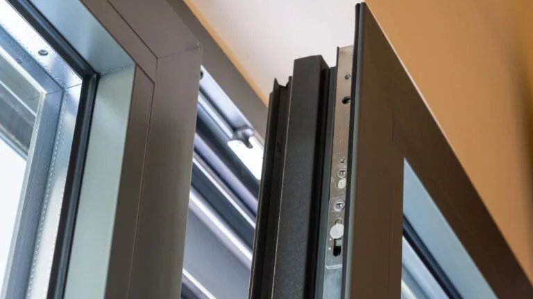 porta com esquadra de aluminio